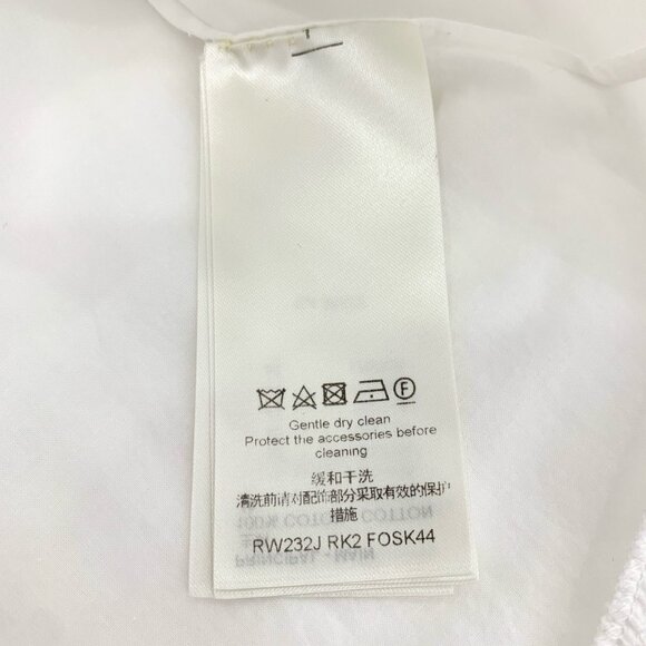 Louis Vuitton White Tiered Ruffle Skirt With Back Zipper Closure Size 40 Made In - Picture 8 of 8